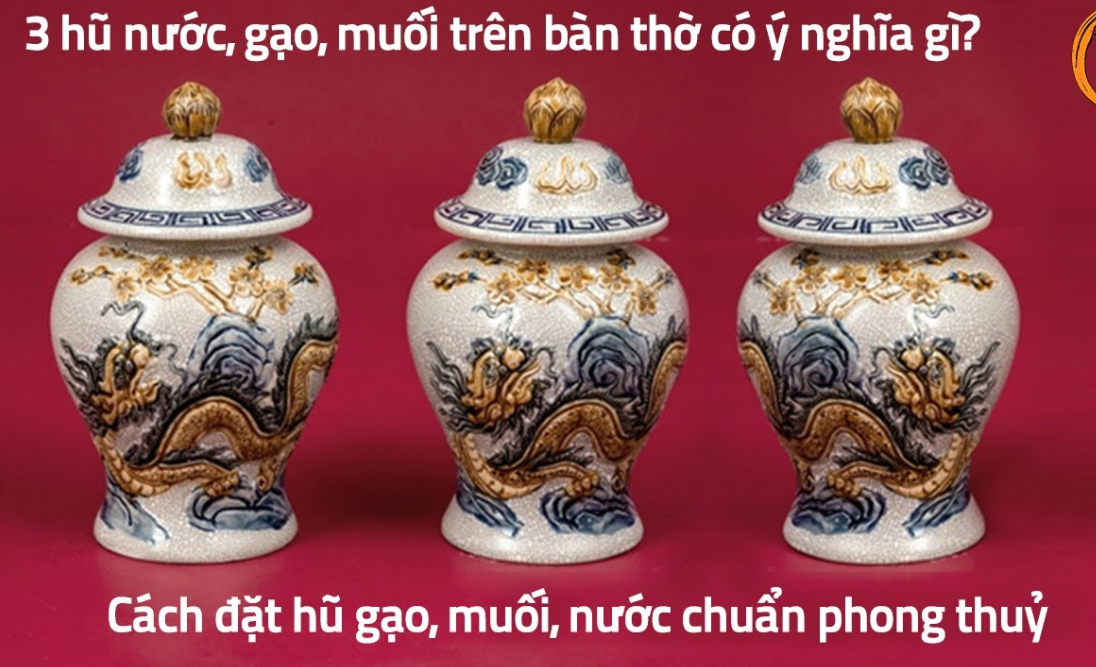 Cách Đặt Ba Hũ Gạo Muối Nước Trên Bàn Thờ